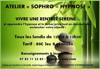 atelier sophro-hypnose à Pau